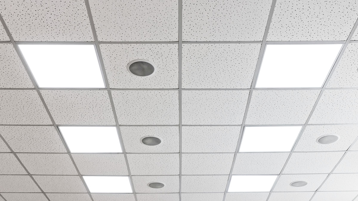 Photo of completed suspended ceiling project